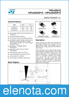 STMicroelectronics VIPER20A-E datasheet