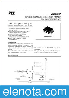 STMicroelectronics VN460SP datasheet