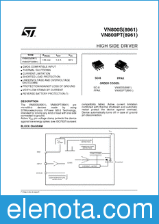 STMicroelectronics VN800PT-8961 datasheet