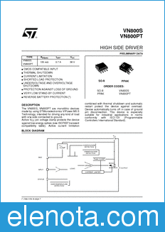STMicroelectronics VN800PT datasheet