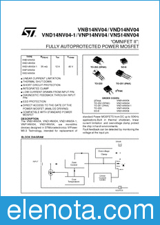 STMicroelectronics VNB14NV04 datasheet