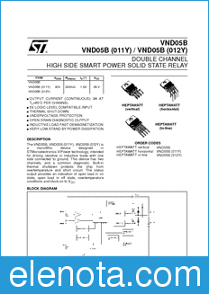 STMicroelectronics VND05B datasheet