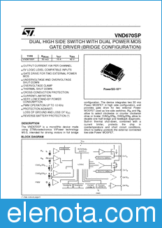 STMicroelectronics VND670SP datasheet