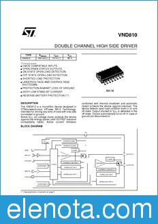 STMicroelectronics VND810 datasheet