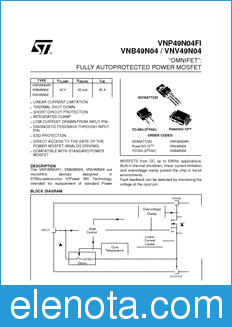 STMicroelectronics VNP49N04 datasheet