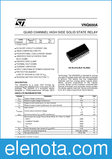 STMicroelectronics VNQ600A datasheet