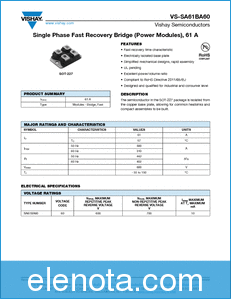 Vishay VS-SA61BA60 datasheet