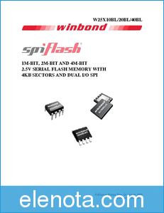 Winbond W25X10BL datasheet
