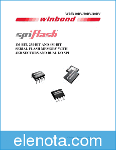 Winbond W25X10BV datasheet