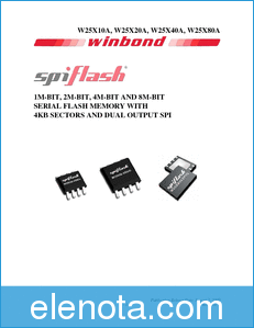 Winbond W25X20A datasheet