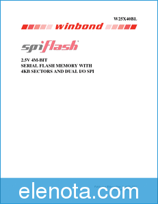 Winbond W25X40BL datasheet