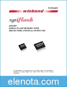 Winbond W25X64BV datasheet