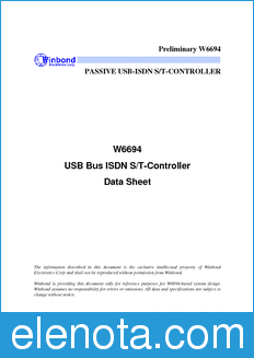 Winbond W6694CD datasheet