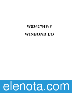 Winbond W83627F datasheet
