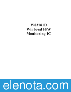 Winbond W83781D datasheet