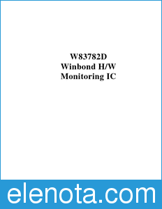 Winbond W83782D datasheet