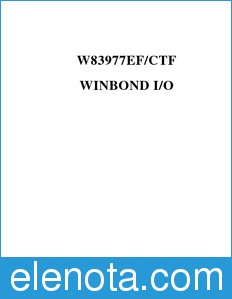 Winbond W83977EF datasheet