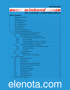 Winbond W9751G6KB datasheet