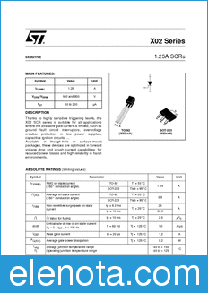 STMicroelectronics X02 datasheet