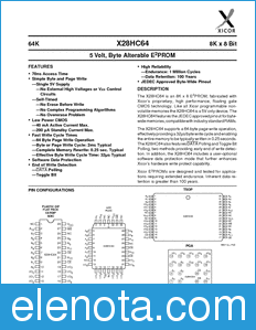 Xicor X28HC64 datasheet