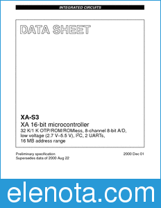 Philips XA-S3 datasheet