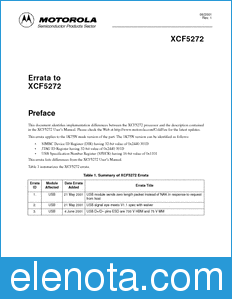 Motorola XCF5272DE datasheet