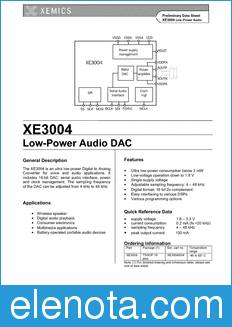 Xemics XE3004 datasheet