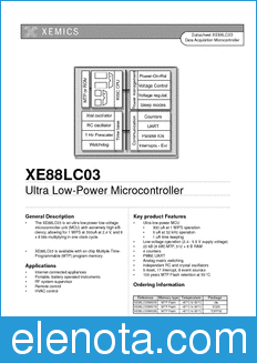 Xemics XE88LC03 datasheet