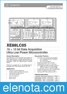 Xemics XE88LC05 datasheet