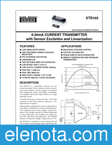 Texas Instruments XTR105 datasheet