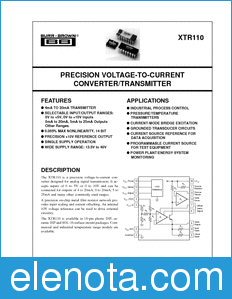 Texas Instruments XTR110 datasheet
