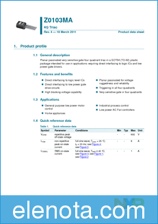 NXP Z0103MA datasheet
