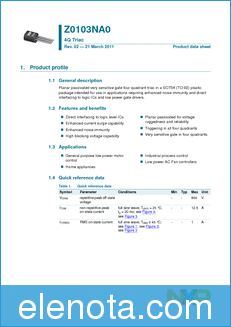 NXP Z0103NA0 datasheet