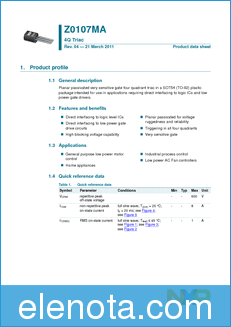 NXP Z0107MA datasheet