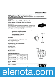 Zetex ZX3CD1S1M832 datasheet