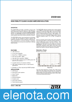 Zetex ZXCD1000 datasheet