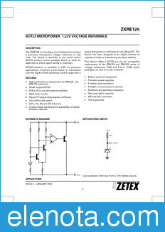Zetex ZXRE125 datasheet