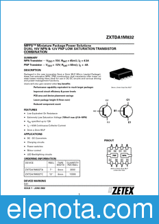 Zetex ZXTDA1M832 datasheet