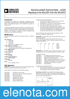 Analog Devices uC020 datasheet