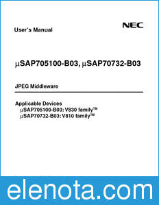 NEC uSAP705100-B03 datasheet