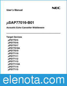 NEC uSAP77016-B01 datasheet